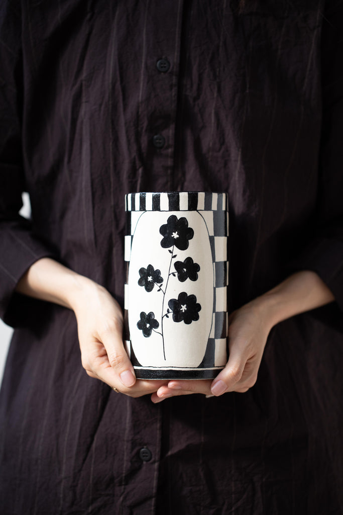 Stephanie Dawn Matthias | Black Forest Checkered Garden Vase