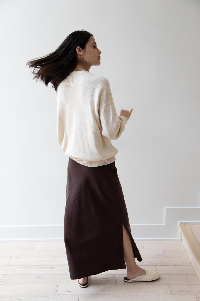 Arts & Science | Back Line Sweater in Ivory Cotton Silk