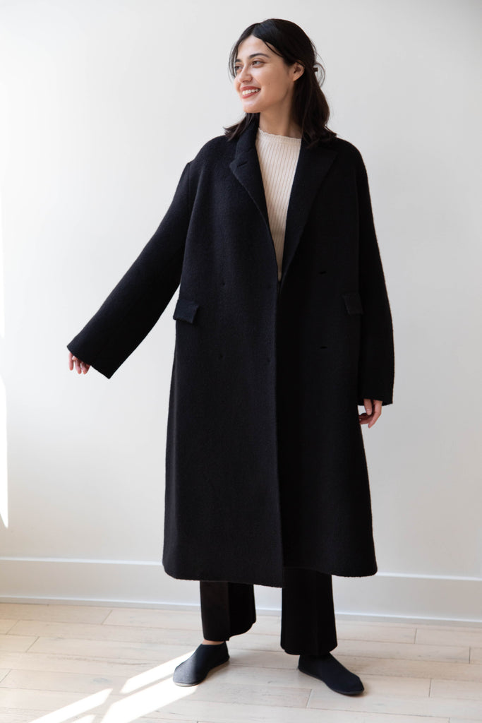 Boboutic | Double Outerwear Coat in Black