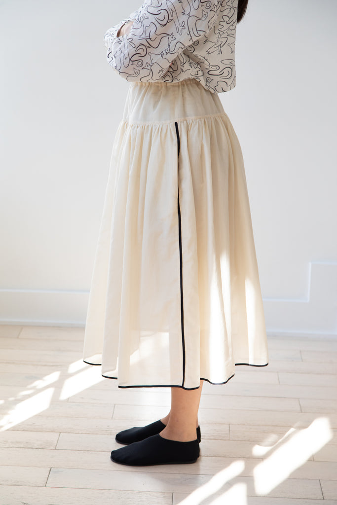 Sara Lanzi | Gathered Skirt in Ivory