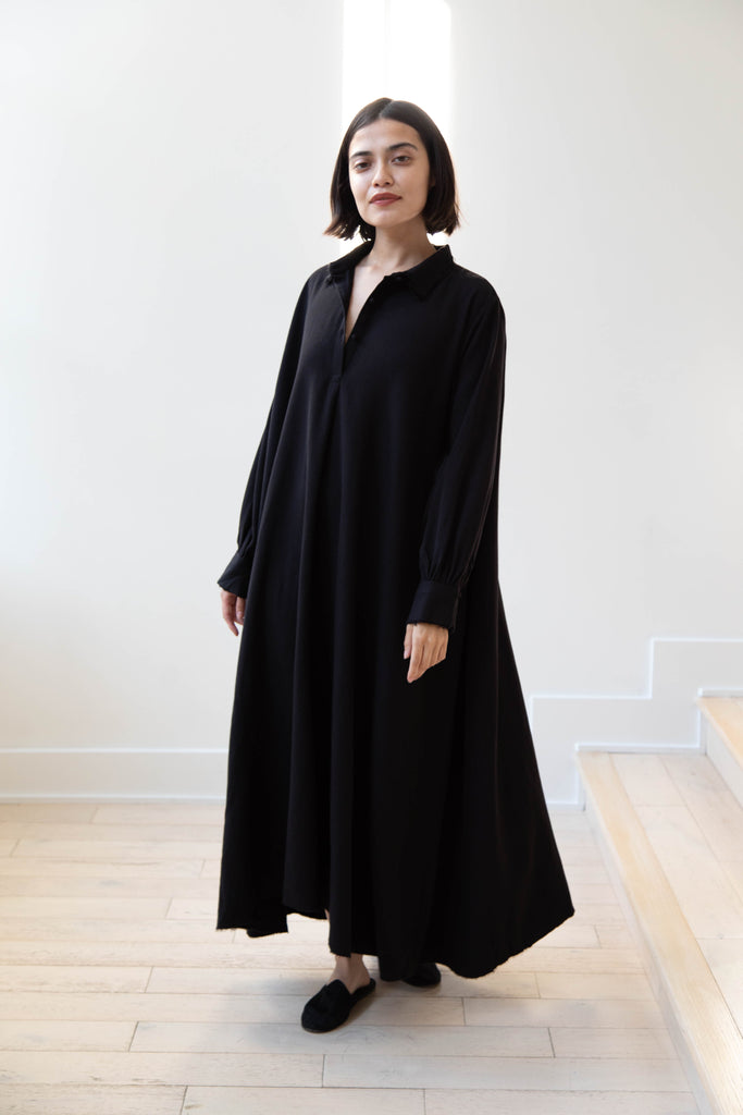 Risa Nakamura | Dress "C" in Washed Wool Gaberdine