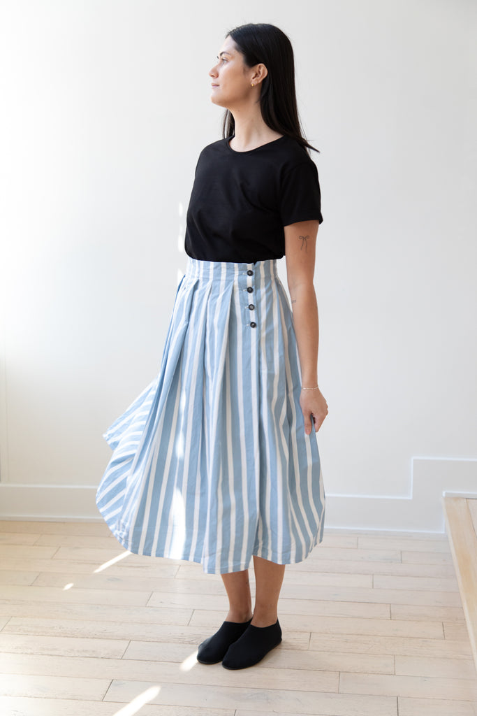 Bergfabel | Mathilde Skirt in Big Blue Stripes