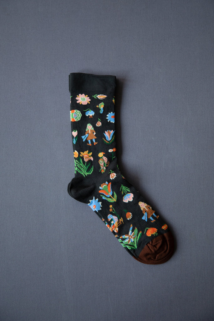 Bonne Maison | Folkloric Flowers & Birds & Folks Socks