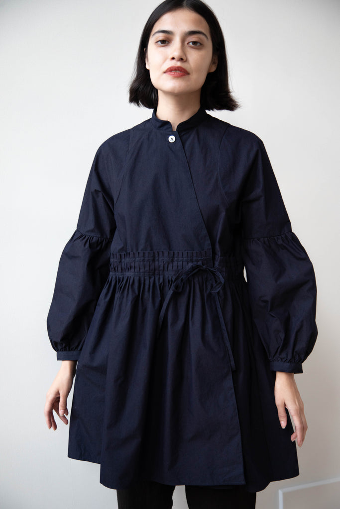 Aseedonclöud | Shepherd Wrap Front Blouse in Indigo