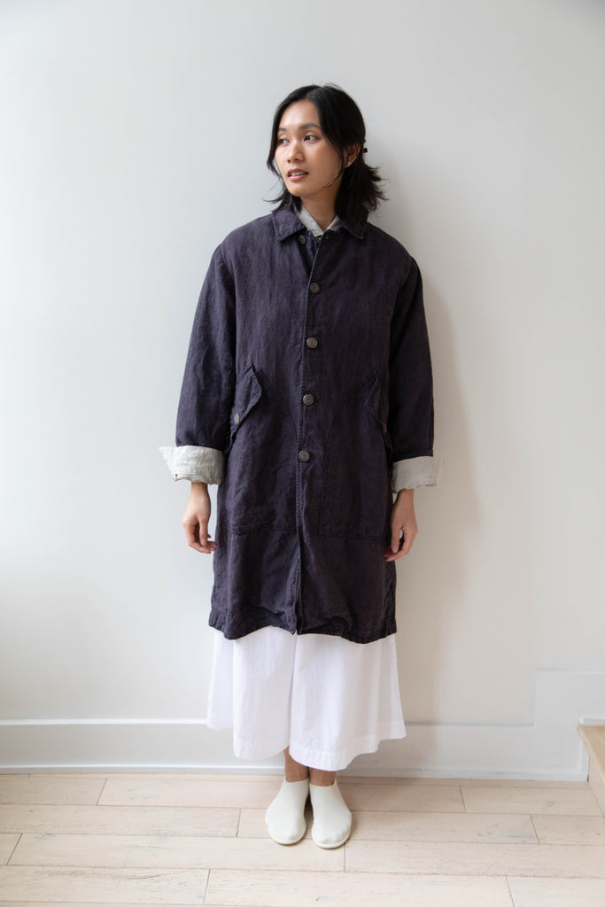 Oliver Church | Big Coat in Anthracite Antique Linen