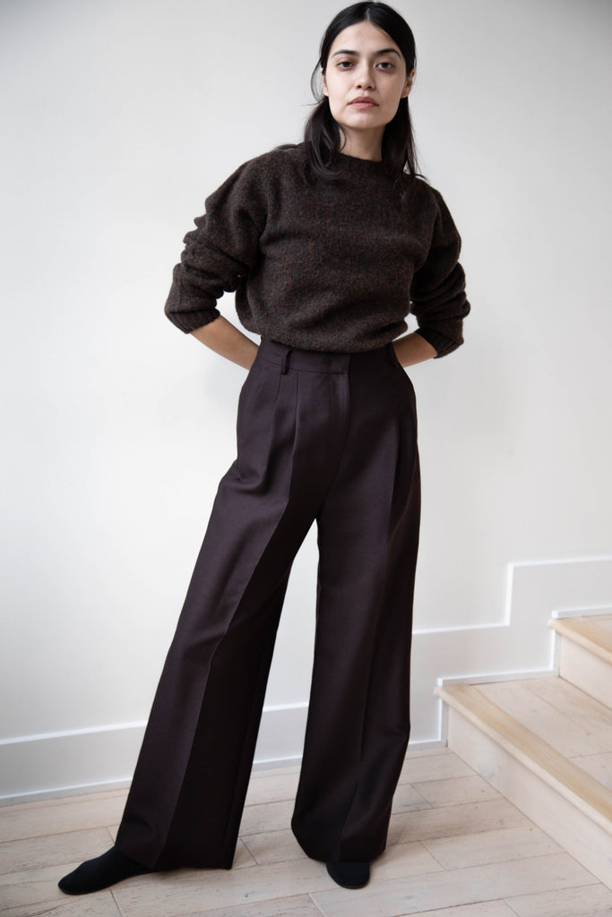 Sandbeige | Iris Pants in Dark Brown
