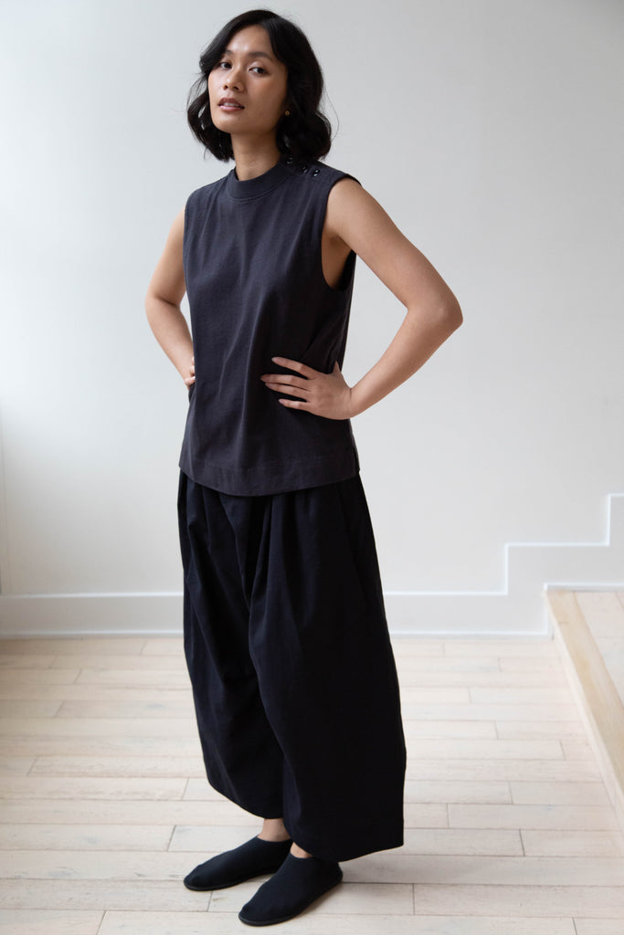 MHL | Button Shoulder Tank in Ink