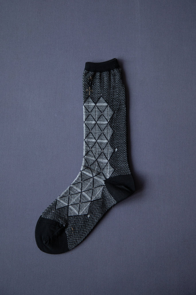 Antipast | Grid & Star Socks in Black