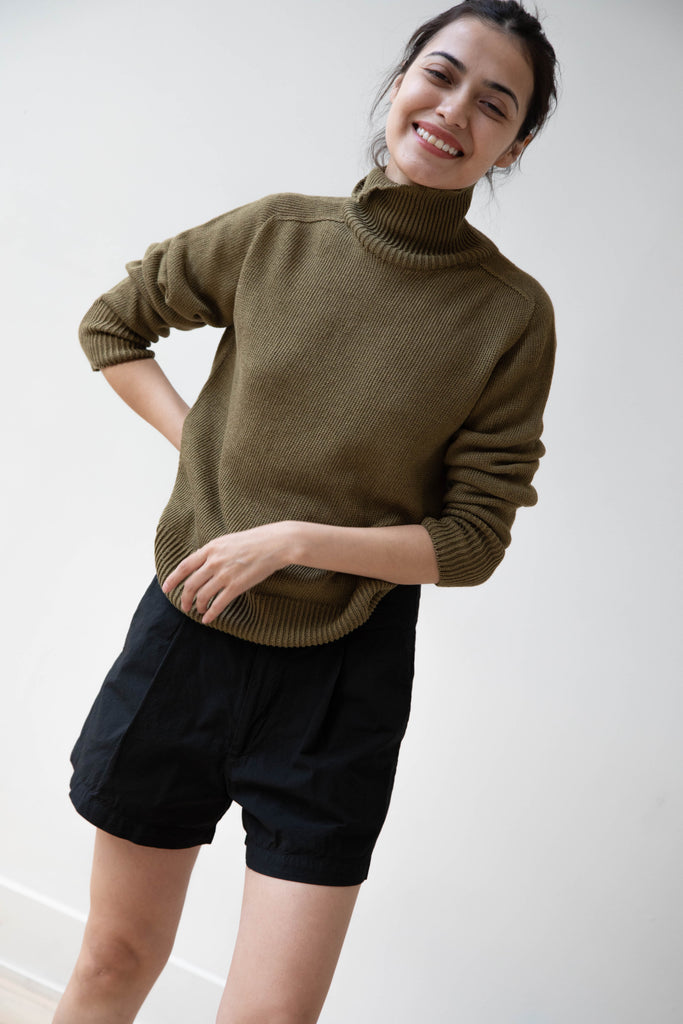 Margaret Howell | Seamless Roll Neck in Khaki