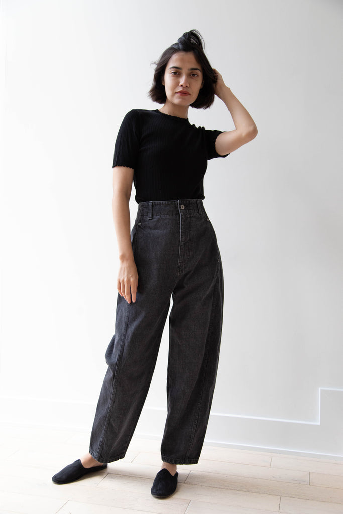 Sayaka Davis | Cocoon Denim Pants in Black