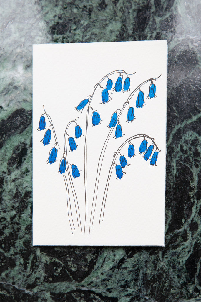 Scribble & Daub | Floral Card in Bluebell