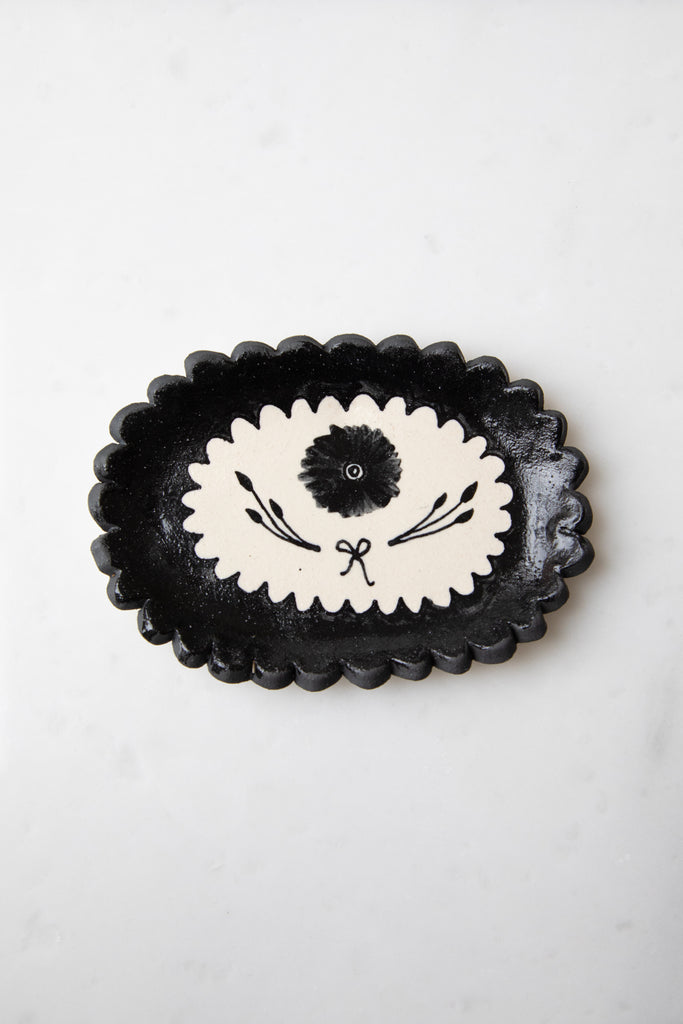 Stephanie Dawn Matthias | Garden Ring Dish in Black & Cream