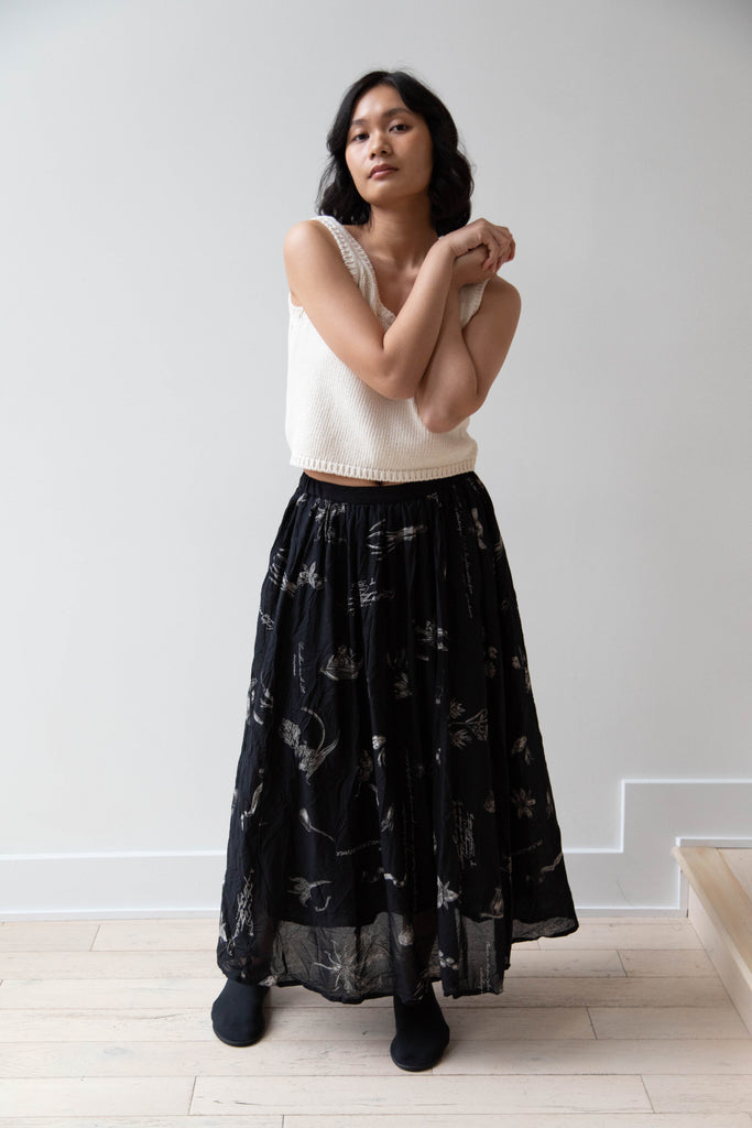 Pas de Calais | Plant Growth Print Skirt Black