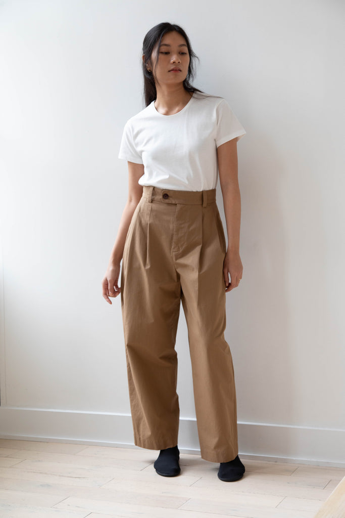 Arts & Science | Tuck Front Trousers in Mocha Beige