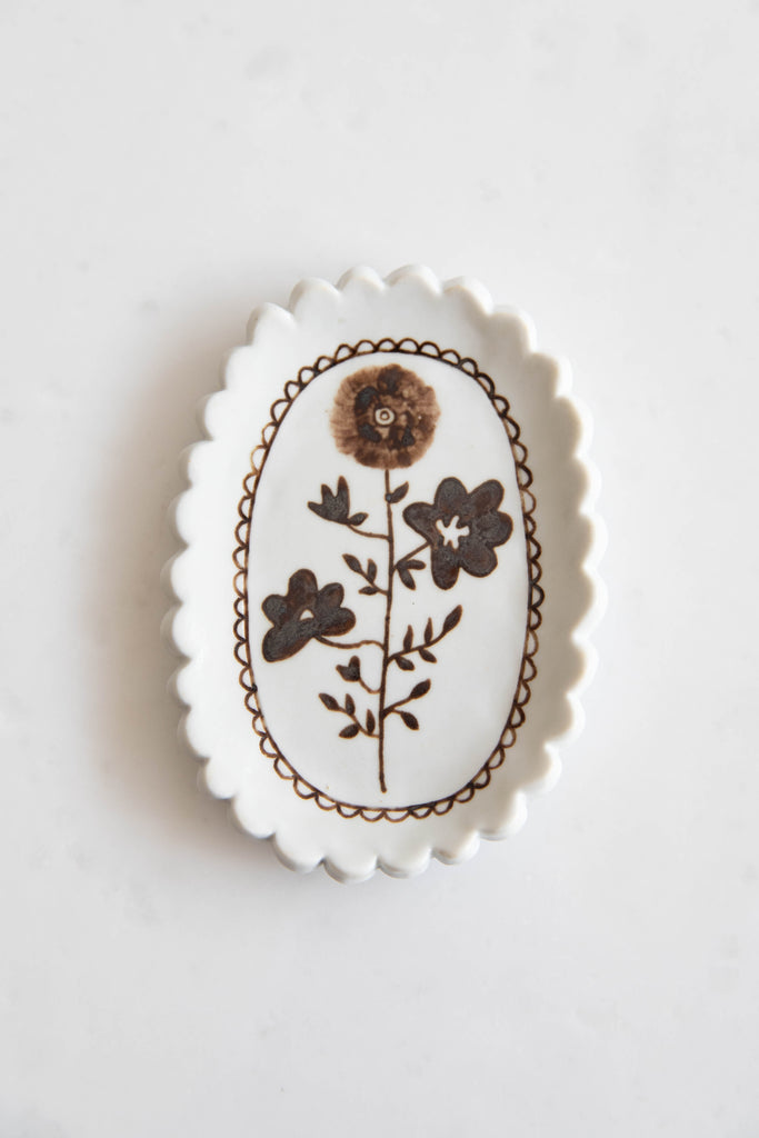Stephanie Dawn Matthias | Scalloped Ring Dish in Alpage Floral