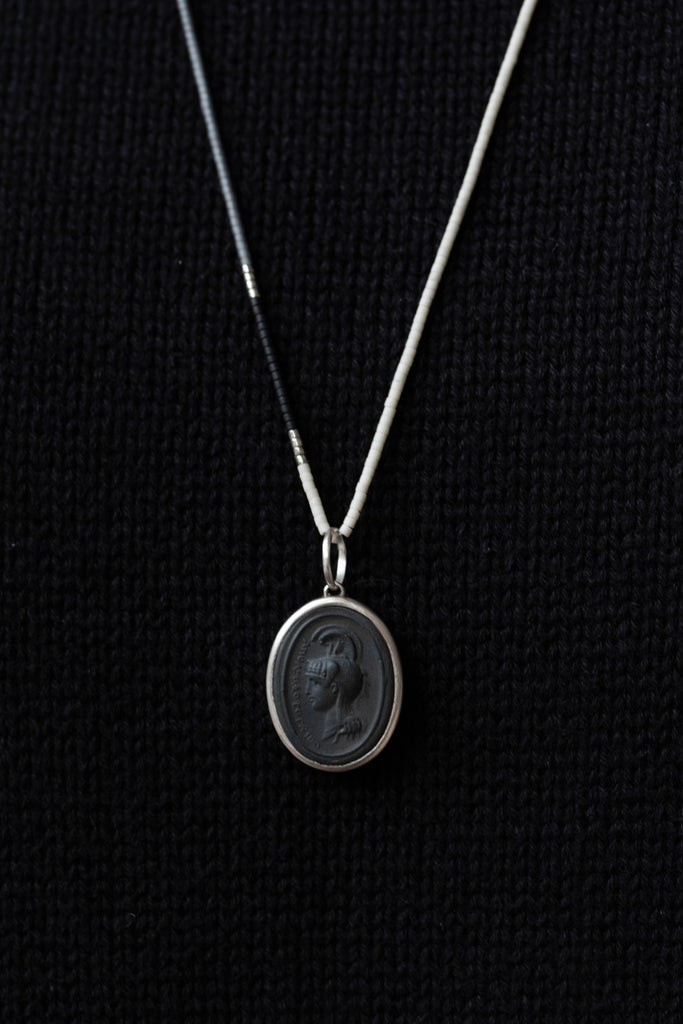 Marcie McGoldrick | Handset Cameo Necklace Apollo in Onyx