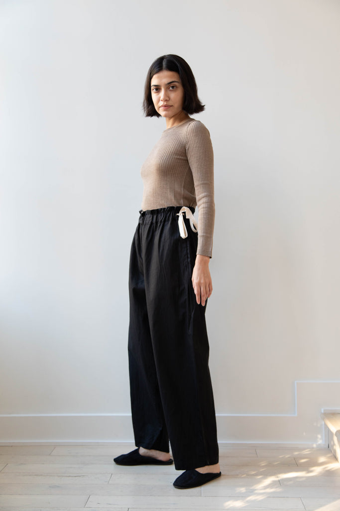 Robe de Peau | Side Tie Pants in Black