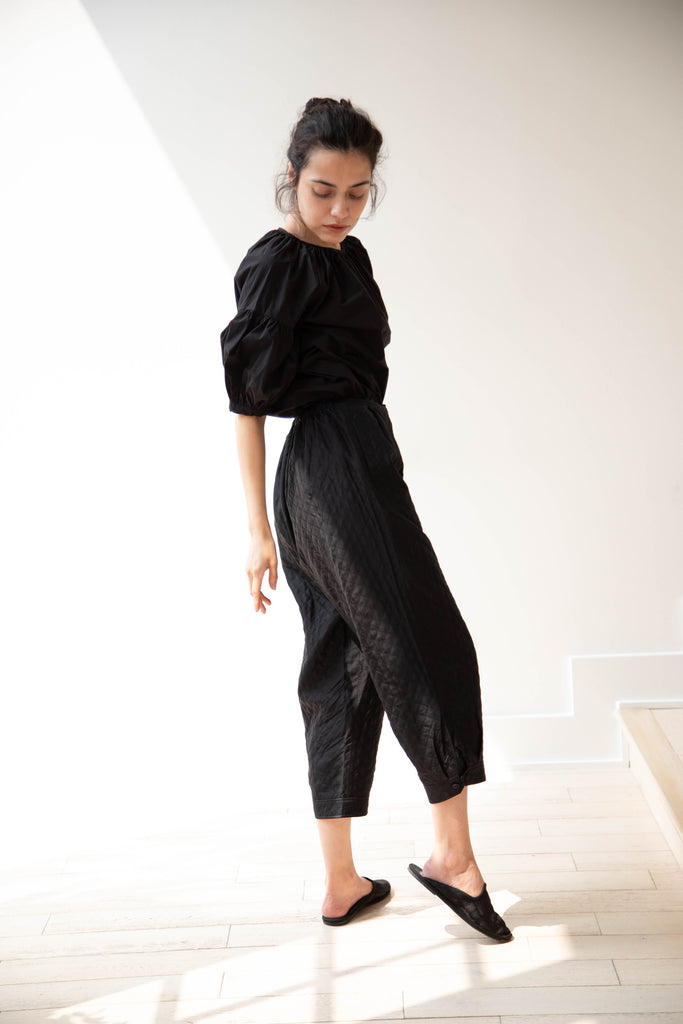 Robe de Peau | Quilted Pants in Black