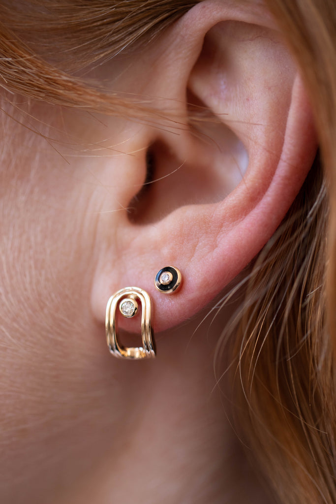 Hirotaka | Beluga Oblong Diamond Earrings