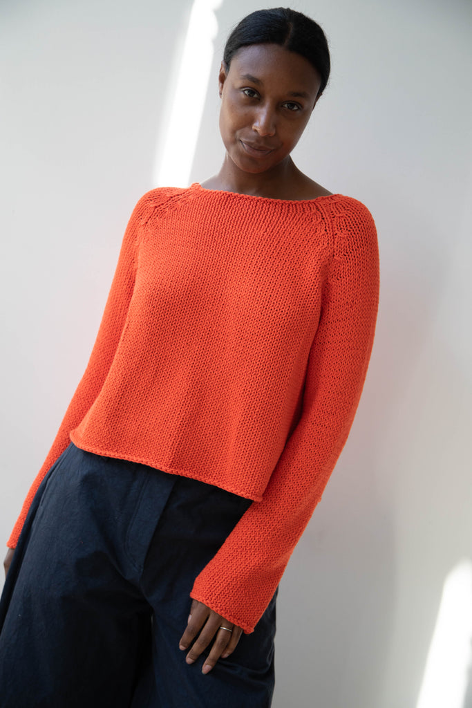 Apuntob | Soft Cotton Sweater in Poppy