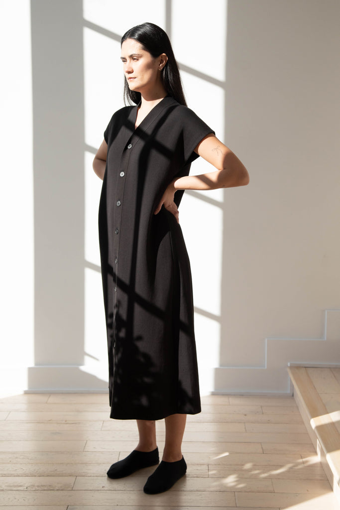 Aton | Knit Vest Dress in Black
