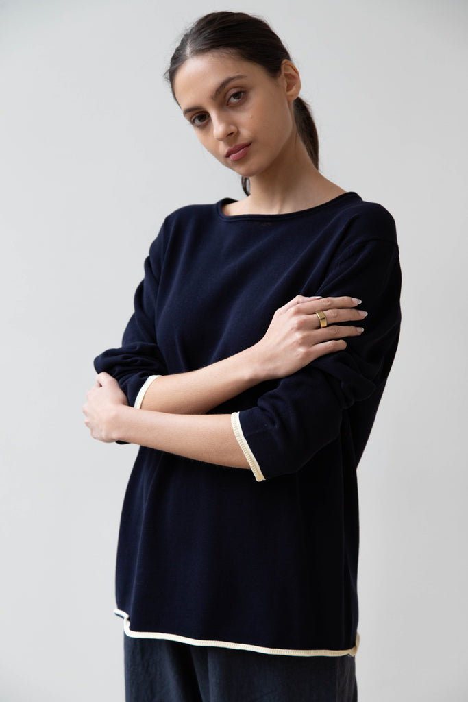 Laboratory | Knit Pullover in Navy