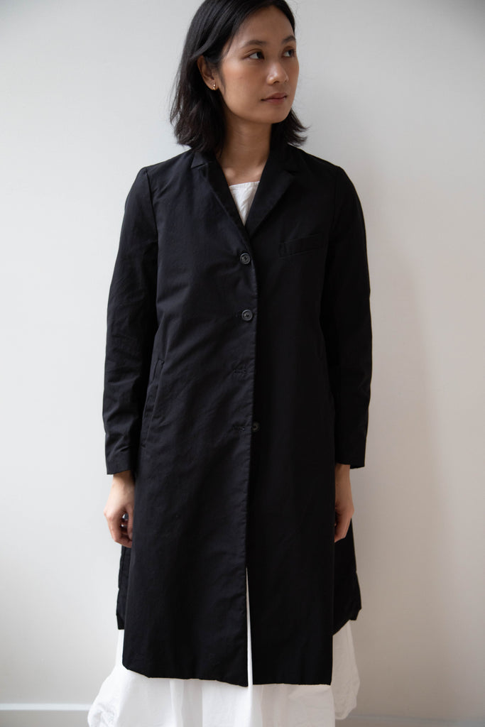 Bergfabel | Farmer Coat in Black Cotton