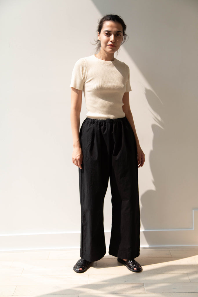 Gauze | Atelier Pant in Black Cotton