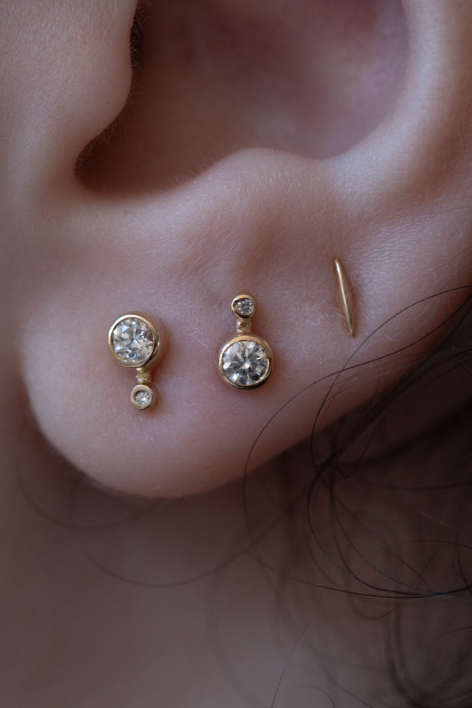 Quarry | Large Reyle Earrings in Gold & Diamonds