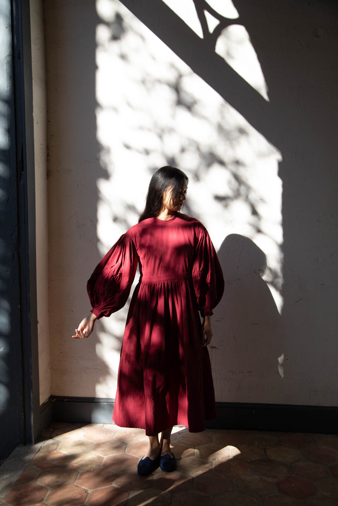 École de Curiosités | Glim Dress in Red Wine