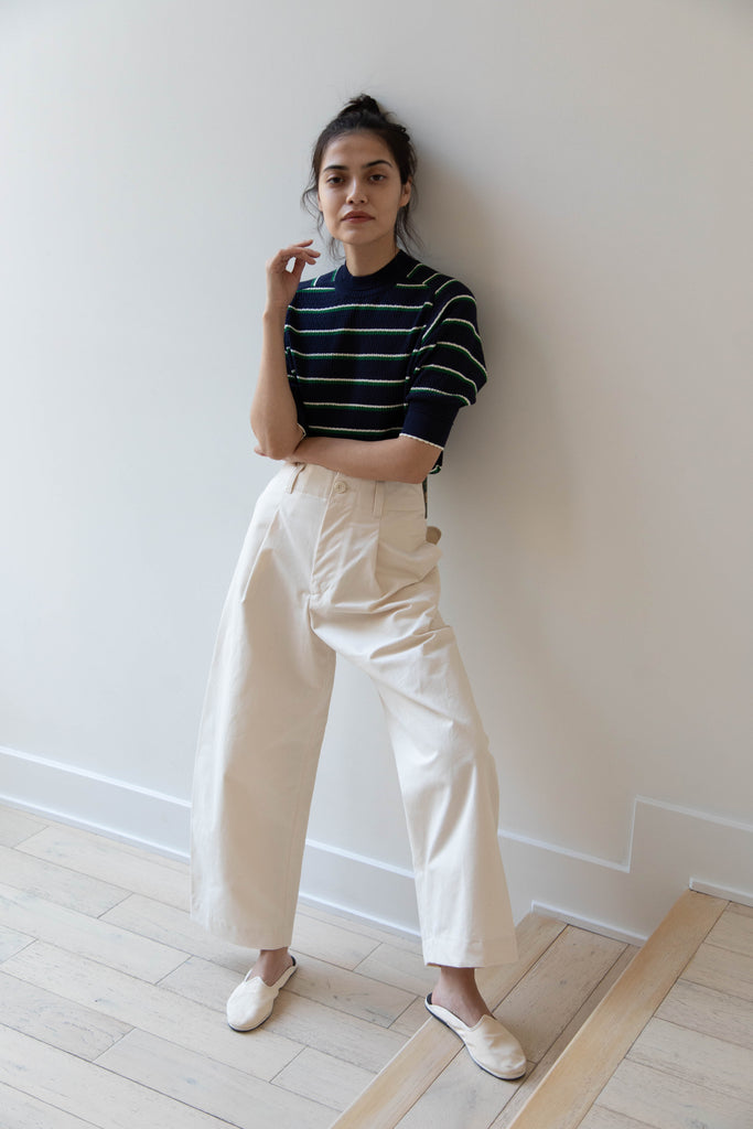 Aseedonclöud | HW Wide Trousers in Off White
