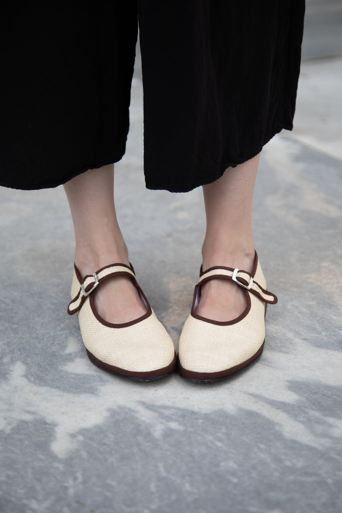 Drogheria Crivellini | Mary Janes in Ecru Raffia