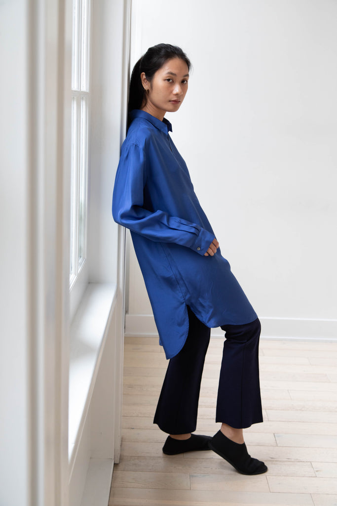 Barena Venezia | Cencia Tunic in Victoria Blue Silk