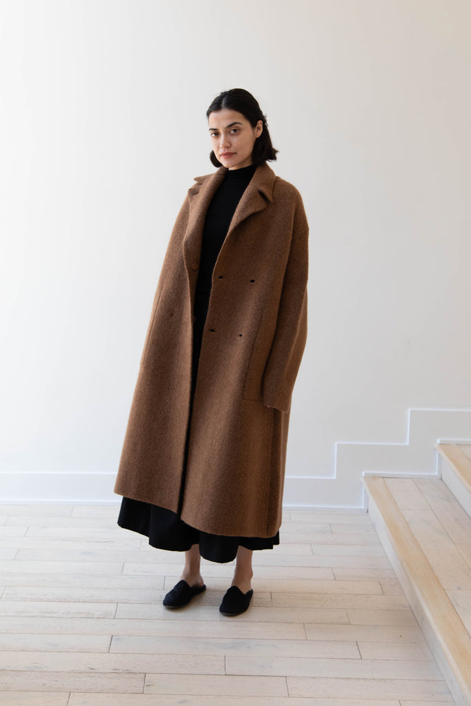 Boboutic | Long Bob Overcoat in Tobacco