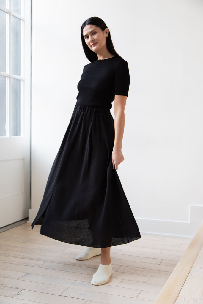 Boboutic | Fly Skirt in Black Silk