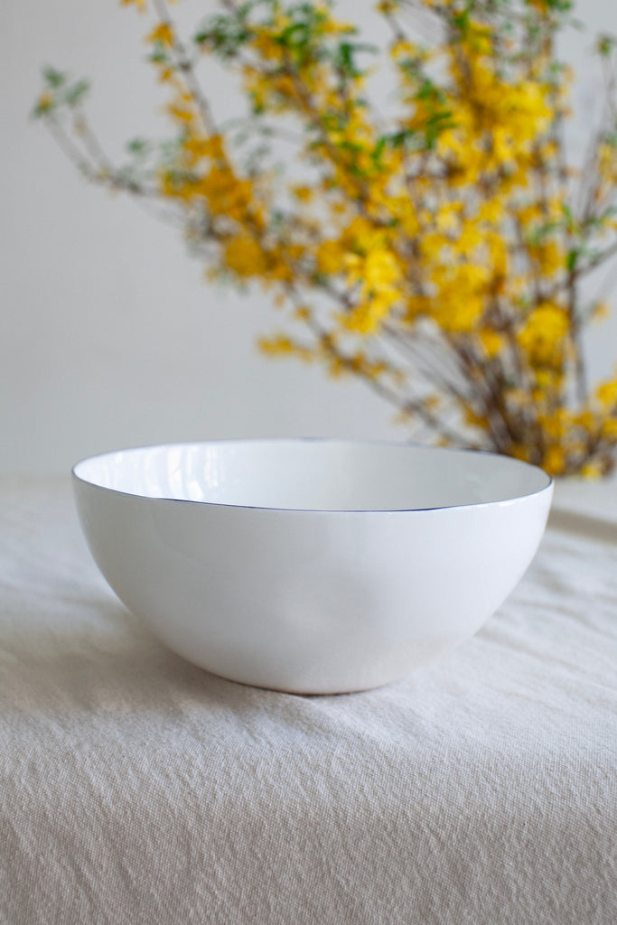 Feldspar | Deep Serving Bowl in Cobalt & White