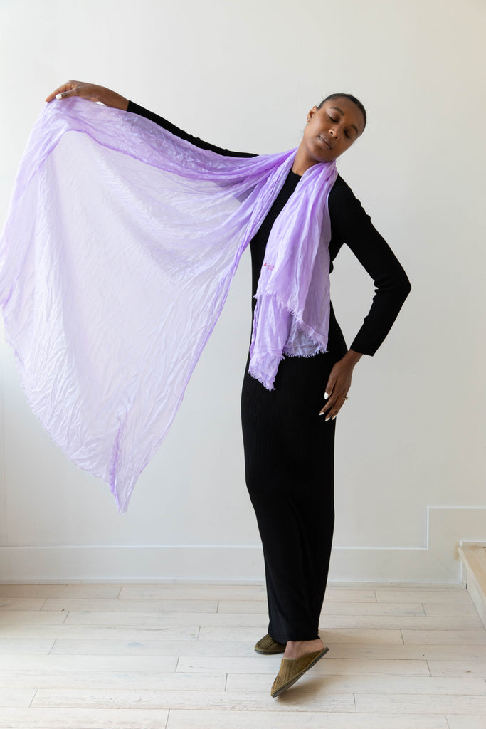 Manuelle Guibal | Silk Scarf in Purple Rain