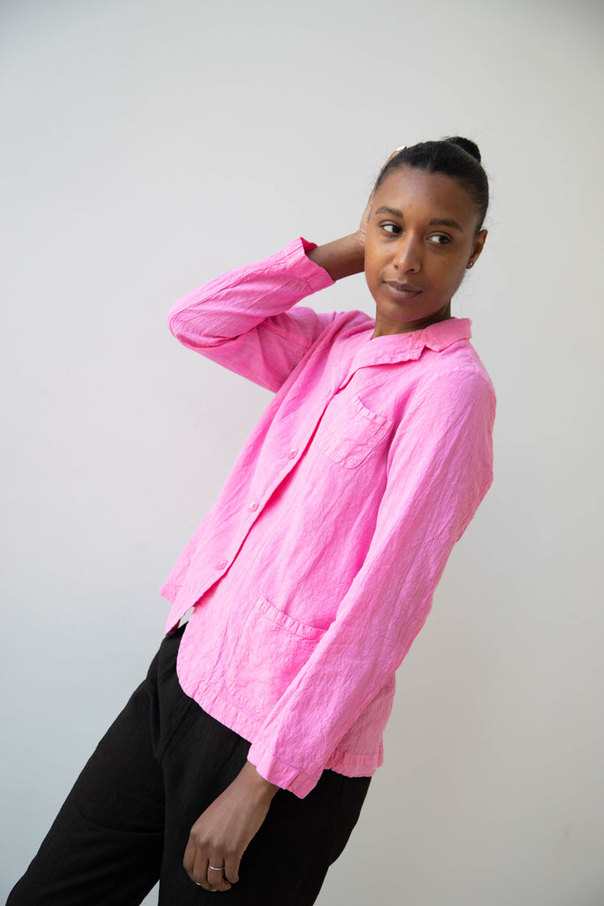 Manuelle Guibal | Linen Jacket in Pink Mimi