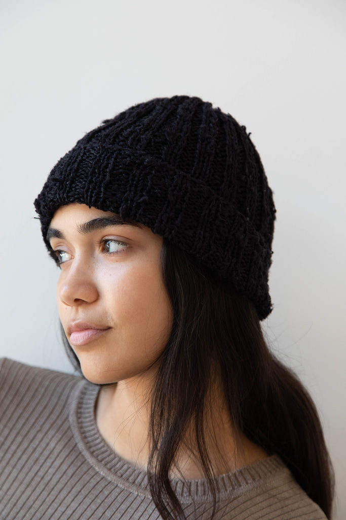 Nitto Gorro Hat in Black Silk