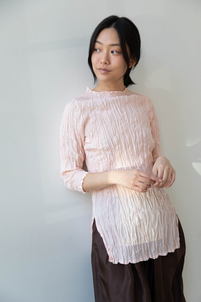 Anaak | Palma Pleated Tunic in Pale Pink Silk