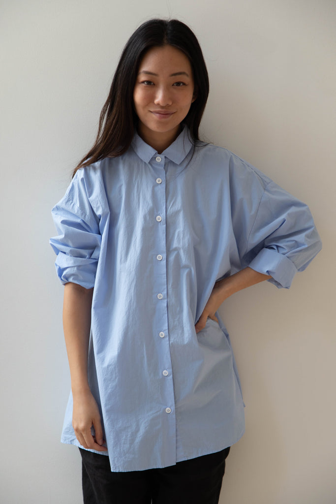 Bergfabel Long Overshirt in Sky Blue