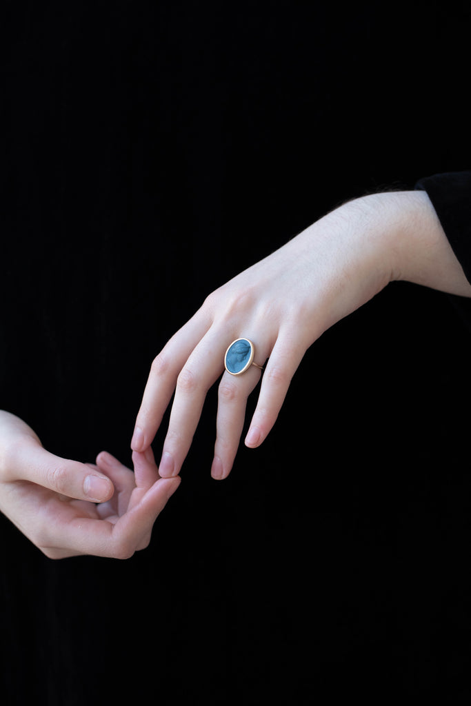Marcie McGoldrick Diana Ring in Indigo & Gold