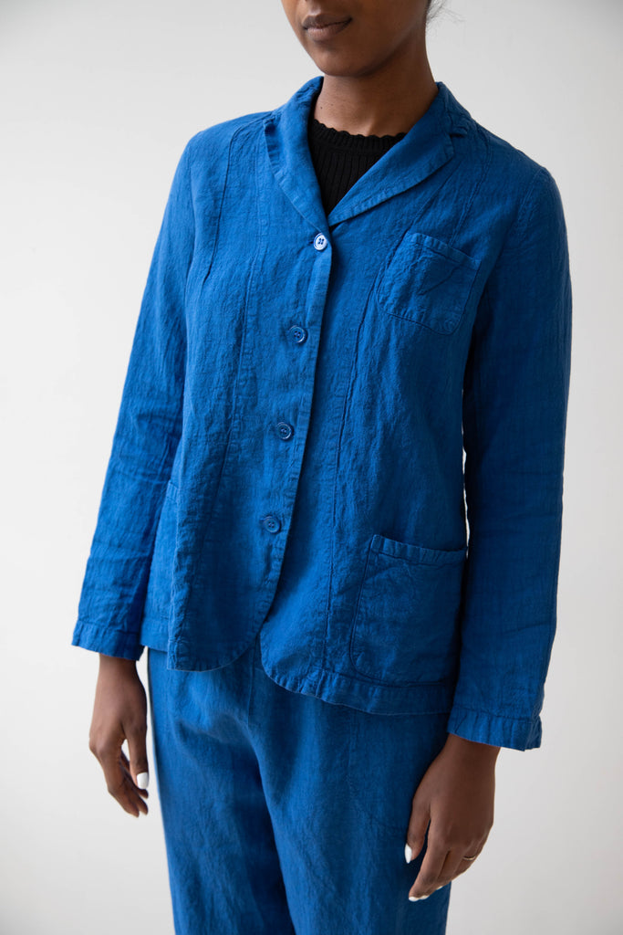 Manuelle Guibal | Linen Jacket in Cobalt Plouf