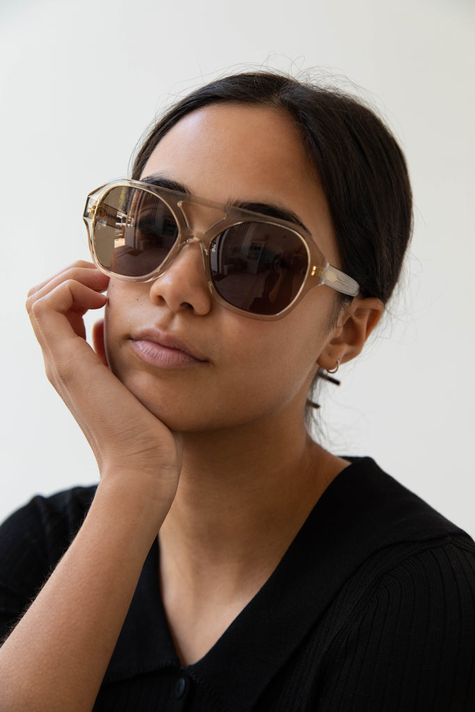 Eva Masaki | Chiyo Sunglasses in Sepia