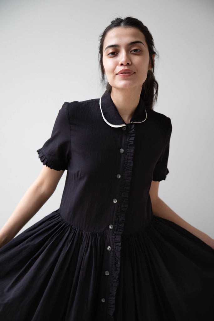 Khadi & Co. | Nice Dress in Black Cotton