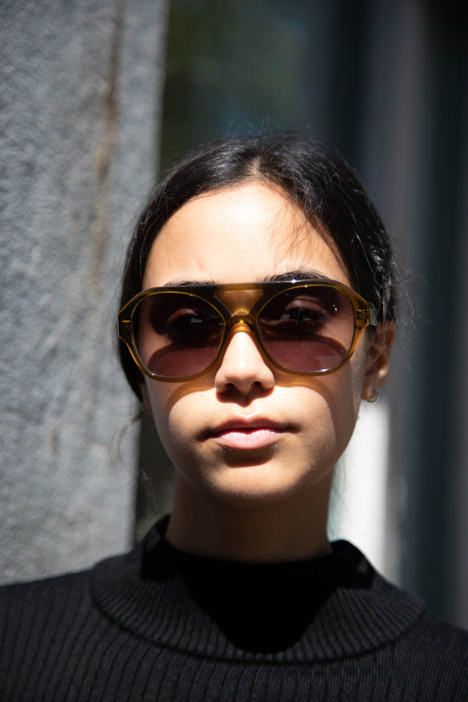 Eva Masaki | Chiyo Sunglasses in Honey