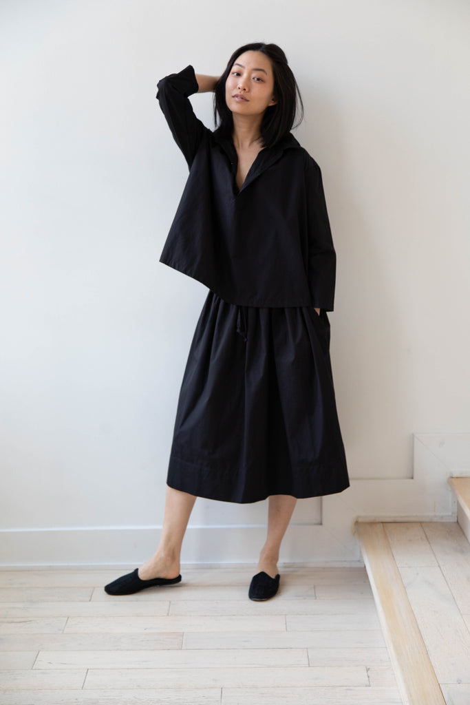 Gallego Desportes | Gather Skirt in Black