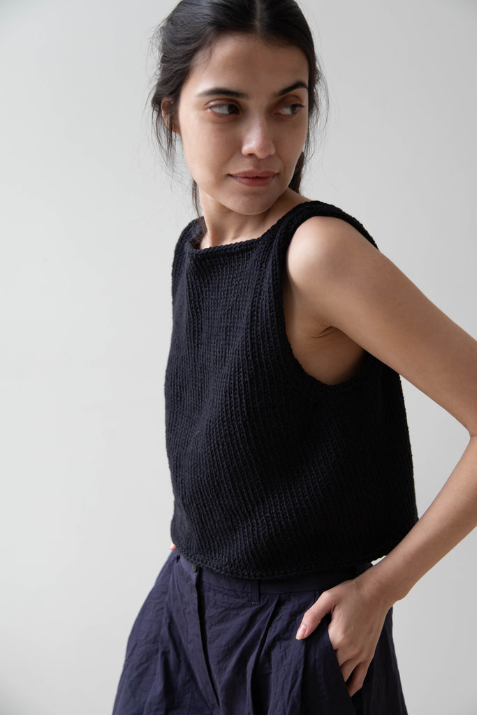 Nitto | Gauche Top in Black Cotton