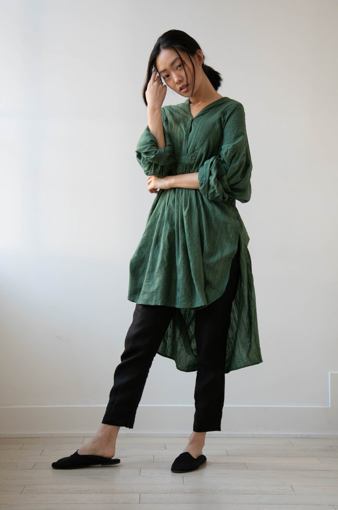 Atelier Bâba Lamont Tunic in Emerald Silk