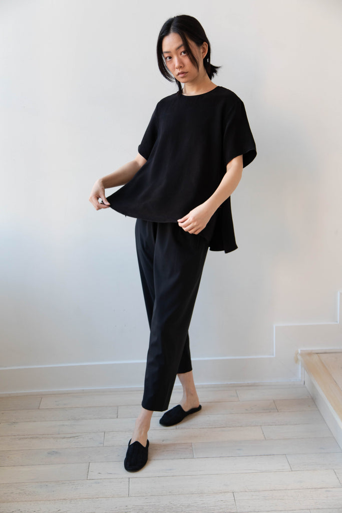 Fabiana Pigna | Mela Blouse in Obsidian